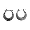 Dames - Gepolist RVS - Zilverkleurige Oorringen met Details ∅21mm