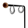 Dames - Gepolist RVS - Zilverkleurige Oorringen met Details ∅21mm