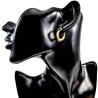 ∅20mm Oorringen Dames - Verguld RVS Gouldkleurige Oorbellen - Ruitvorm