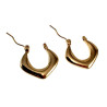 ∅20mm Oorringen Dames - Verguld RVS Gouldkleurige Oorbellen - Ruitvorm