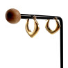 ∅20mm Oorringen Dames - Verguld RVS Gouldkleurige Oorbellen - Ruitvorm