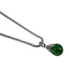 Donkergroen Jade Steen Hanger 26mm - Dames - RVS - Handgemaakt