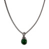 Donkergroen Jade Steen Hanger 26mm - Dames - RVS - Handgemaakt
