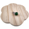 Donkergroen Jade Steen Hanger 26mm - Dames - RVS - Handgemaakt