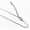 Zilver-Blauw RVS Kruis met Jasseron Ketting