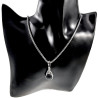 Handgemaakt Matzwarte Onyx Steen Hanger RVS  - Dames Steenhanger