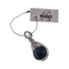 Handgemaakt Matzwarte Onyx Steen Hanger RVS  - Dames Steenhanger