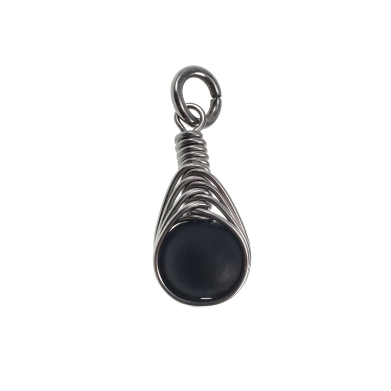 Handgemaakt Matzwarte Onyx Steen Hanger RVS - Dames Steenhanger Handgemaakt Matzwarte Onyx Steen Hanger RVS - Dames Steenhanger