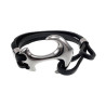 19cm Armband Heren - Echt Leer - RVS - Zwarte Leren Armband met Anker