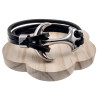 19cm Armband Heren - Echt Leer - RVS - Zwarte Leren Armband met Anker