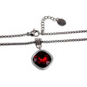 48cm Ketting Dames - RVS - Ketting met Rode Zirkoniasteen Hanger