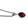 48cm Ketting Dames - RVS - Ketting met Rode Zirkoniasteen Hanger