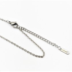 Zilver-Bruin RVS Kruis met Jasseron Ketting