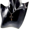 Jasseron-Ketting met Bicolor Kruishanger - RVS Zilverkleur/Goudkleur