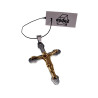Bicolor Kruishanger met Jesus Unisex - RVS Zilverkleur/Goudkleur