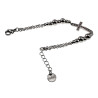 16 tot 20cm Armband Dames - Gepolijst RVS - Armband met RVS Kralen en Kruis - Verstelbaar