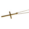 45cm tot 50cm Ketting met Kruishanger Unisex - Verguld RVS - Kabelketting met Kruis Dames - Heren