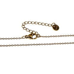 45cm tot 50cm Ketting met Kruishanger Unisex - Verguld RVS - Kabelketting met Kruis Dames - Heren