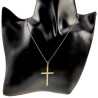 45cm tot 50cm Ketting met Kruishanger Unisex - Verguld RVS - Kabelketting met Kruis Dames - Heren