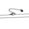 45cm tot 50cm Kabelketting met Kruishanger Unisex - Gepolijst RVS