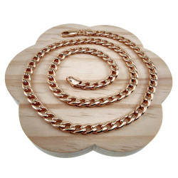 50cm Ketting Unisex - Roségoud Plated - Cubaanse Schakelketting XUPING