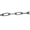 Gepolist RVS Paperclip Schakelsarmband met Donkergroen Jadesteen