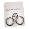 ∅15mm Gedraaide Oorringen Unisex - RVS Oorbellen Dames - Heren