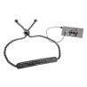 15 tot 20cm Armband Dames - RVS - Jasseron Schakelarmband met Schitterende Steentjes Plaat - Verstelbaar met Schuifsluiting