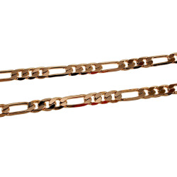 60cm Figaro Ketting Unisex - Rosé Gold Plated - Schakelketting XUPING
