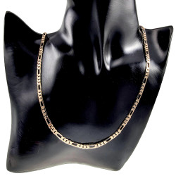 60cm Figaro Ketting Unisex - Rosé Gold Plated - Schakelketting XUPING