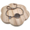 15cm tot 20cm Armband Dames - Gepolijst RVS - Armband met Schuifsluiting - Jasseron Schakelarmband met Levensboom