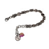 Gepolijst RVS - Byzantijnse Schakelarmband met Koffieboon Schakel Dames