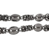 Gepolijst RVS - Byzantijnse Schakelarmband met Koffieboon Schakel Dames