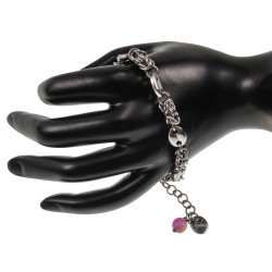 Gepolijst RVS - Byzantijnse Schakelarmband met Koffieboon Schakel Dames