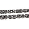 Dames RVS Byzantijnse Schakelarmband met Groene Kattenoogsteen - 19cm