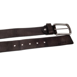 90 tot 100cm Echt Leer Leren Riem - Gebarsten Donkerbruin Riem - 4cm