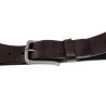 90 tot 100cm Echt Leer Leren Riem - Gebarsten Donkerbruin Riem - 4cm