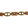 Verguld RVS Byzantijnse Anker Schakelarmband met Amber Kattenoogsteen