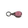 25mm x 10mm Roze Kattenoogsteen Hanger Dames - RVS - Handgemaakt Visgraattechniek Steen Hanger