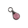 60cm x 3mm Jasseron-Ketting + Roze Kattenoogsteen Hanger Dames - RVS - Handgemaakt Visgraattechniek Steen Hanger met Ketting