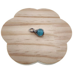 25mm x 10mm Turquoise Kattenoogsteen Hanger Dames - RVS - Handgemaakt Visgraattechniek Steen Hanger