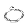 15cm tot 19cm Armband Dames - Gepolijst RVS - Cubaanse Schakelsarmband met Rechthoekige Schakels - Verstelbaar