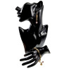 15cm tot 19cm Armband Dames - Verguld RVS - Byzantijnse en Anker Schakelarmband met Paarse Kattenoogsteen - Verstelbaar