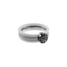 Ring Dames - Witte Keramische en RVS Ring