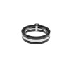 Ring Dames - Zwarte Keramische en RVS Ring