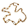 Dames - Verguld RVS - Paperclip en Ronde Schakelsketting - Verstelbaar