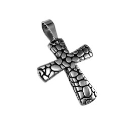 61mm x 42mm Kruis Hanger Unisex - Gepolijst RVS - Grote Kruishanger