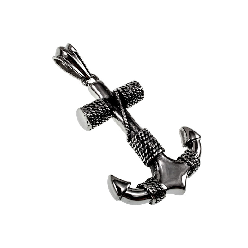 66mm x 38mm Ankerhanger Heren - Gepolijst RVS - Grote Anker Hanger 66mm x 38mm Ankerhanger Heren - Gepolijst RVS - Grote Anker Hanger