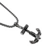 60cm x 5mm RVS Jasseron-Ketting + Grote Ankerhanger  Heren