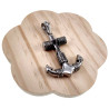 60cm x 5mm RVS Jasseron-Ketting + Grote Ankerhanger  Heren